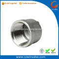 stainless steel pipe fittings round cap 150lbs